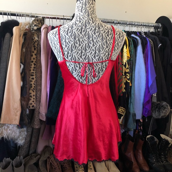 Vintage Y2K Victoria’s Secret red satin low back slip dress - Picture 4 of 10